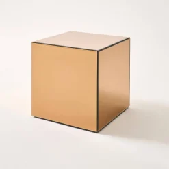 Mesa de apoio cubo espelho, 35cm