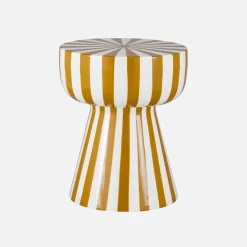 Mesa de apoio em aço esmaltado listras
