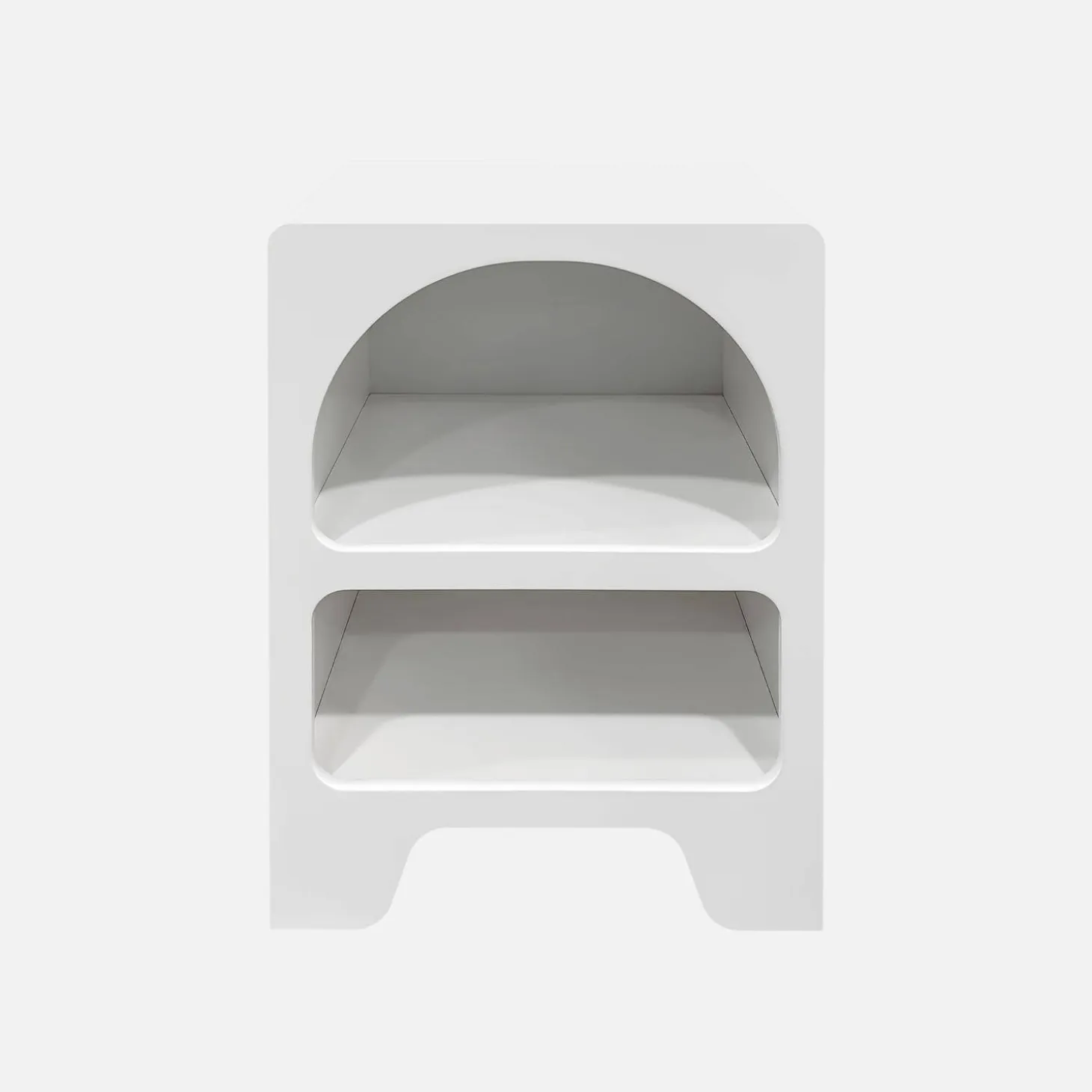 Mesa de cabeceira com efeito de madeira branca, set de 2