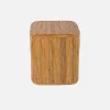 Mesa de cabeceira com nicho em rattan natural, set de 2