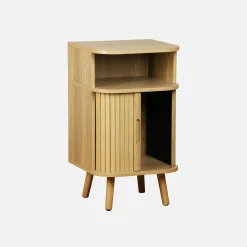 Mesa de cabeceira com 2 portas de correr, set de 2