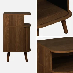 Mesa de cabeceira com 2 portas de correr, set de 2