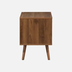 Mesa de cabeceira efeito madeira de 2 gavetas, set de 2