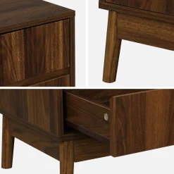 Mesa de cabeceira escandinavo de 2 gavetas