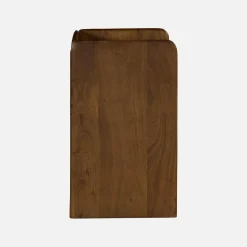Mesa de cabeceira exótica em madeira de acácia com 2 tampos, set de 2