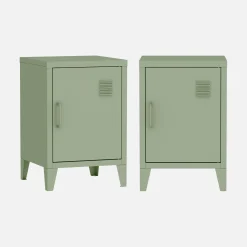 Mesa de cabeceira industrial 1 porta, set de 2