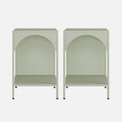 Mesa de cabeceira industrial, set de 2