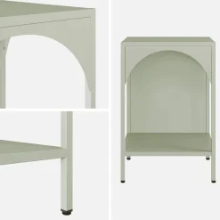 Mesa de cabeceira industrial, set de 2