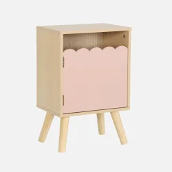 Mesa de cabeceira infantil decor madeira 1 porta