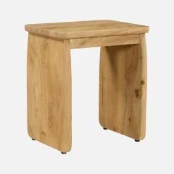 Mesa de cabeceira, mesa de apoio exótica em madeira de acácia