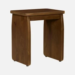 Mesa de cabeceira, mesa de apoio exótica em madeira de acácia, set de 2