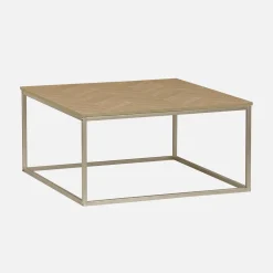 Mesa de centro com efeito de madeira de espinha de peixe