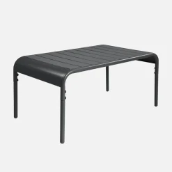 Mesa de centro de jardim bistrô quadrada em aço, 90cm