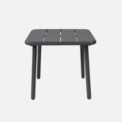 Mesa de centro de jardim bistrô quadrada em aço, 45cm