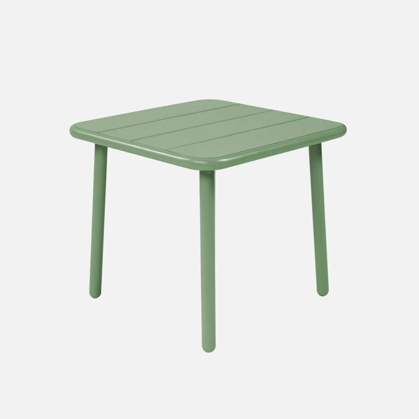 Mesa de centro de jardim bistrô quadrada em aço, 45cm