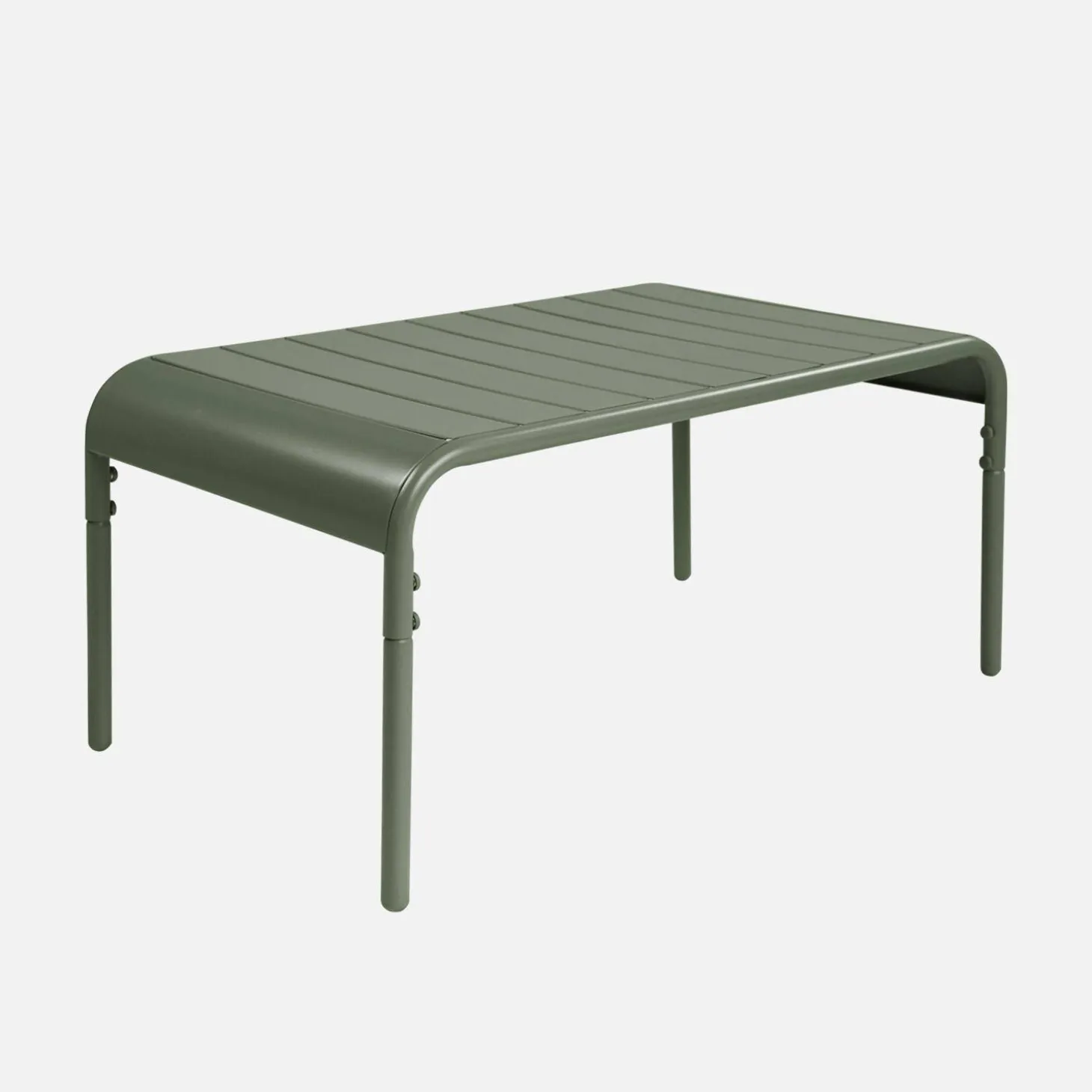 Mesa de centro de jardim bistrô quadrada em aço, 90cm