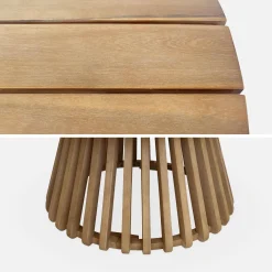 Mesa de centro de jardim em madeira de acácia, 80cm