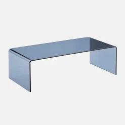 Mesa de centro retangular de cristal temperado