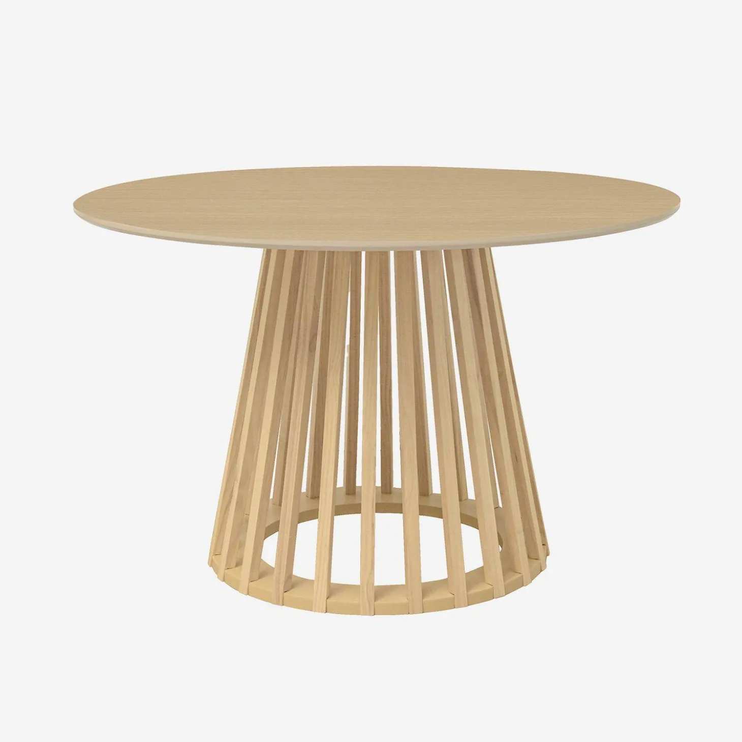 Mesa de jantar com base em madeira de abeto, 4 lugares