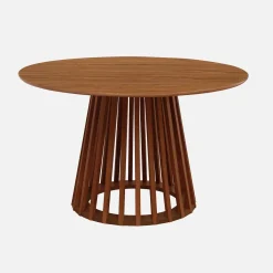 Mesa de jantar com base em madeira de abeto, 4 lugares