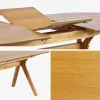 Mesa de jantar extensível oblonga de 6-8 pessoas
