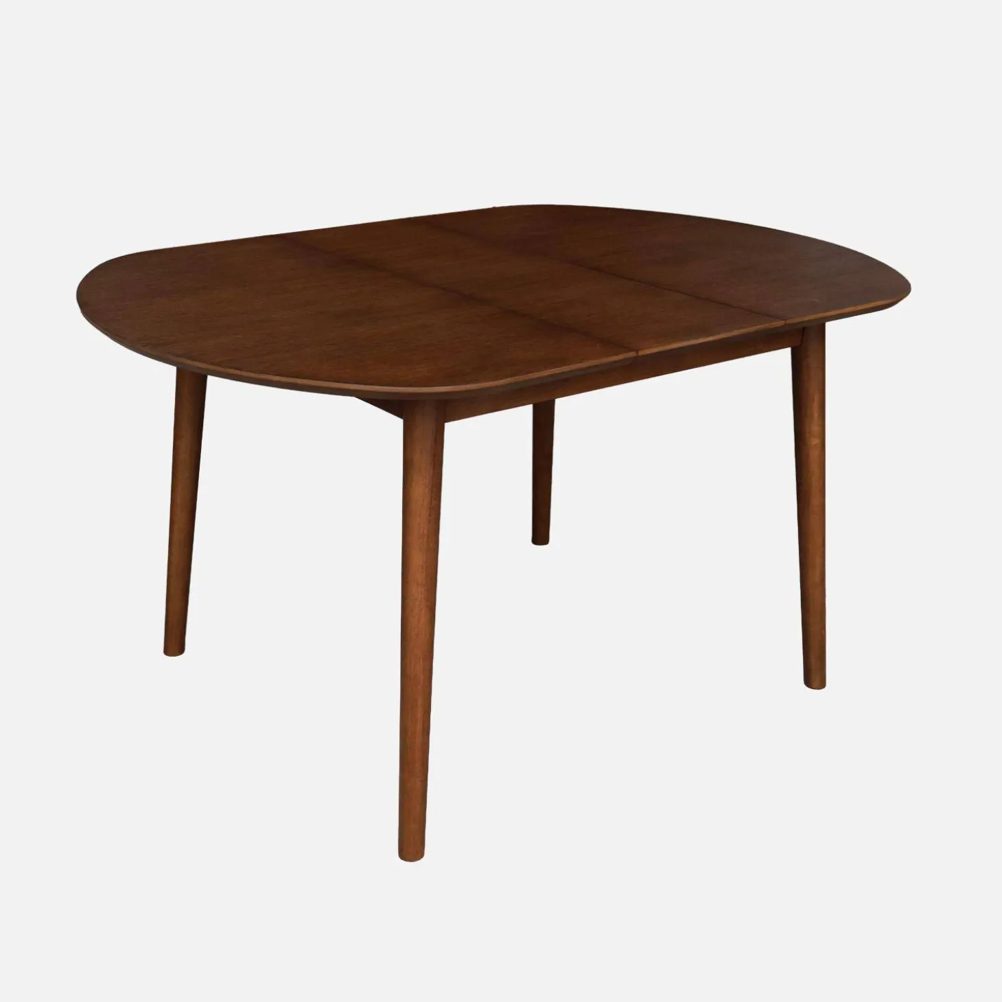 Mesa de jantar oval extensível madeira de 4-6 lugares
