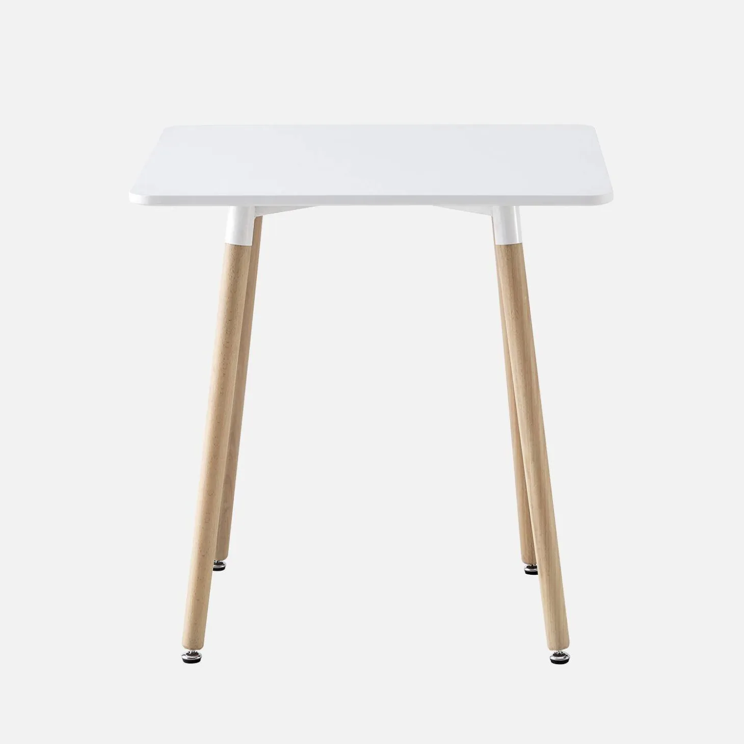 Mesa de jantar quadrada escandinava em madeira para 2 lugares