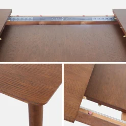 Mesa de jantar retangular extensível de 6-8 lugares