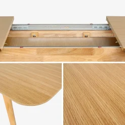 Mesa de jantar retangular extensível 160 - 210cm