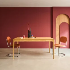 Mesa de jantar retangular madeira de 6 lugares