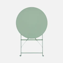 Mesa de jardim bistrô dobrável em aço, 2 lugares