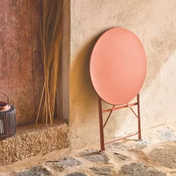 Mesa de jardim bistrô dobrável em aço, 2 lugares