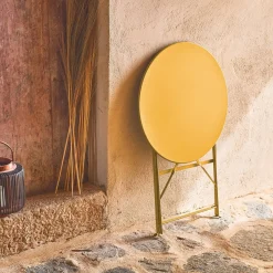 Mesa de jardim bistrô dobrável em aço, 2 lugares