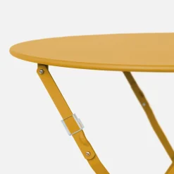 Mesa de jardim bistrô dobrável em aço, 2 lugares