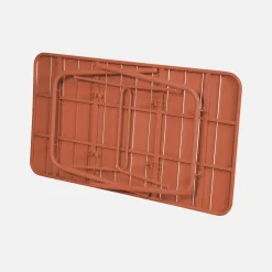 Mesa de jardim bistrô dobrável em aço, 6 lugares, 140cm