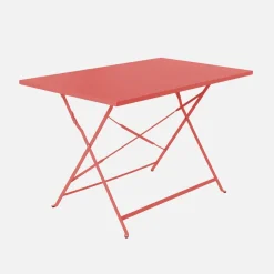 Mesa de jardim bistrô dobrável em aço, 4 lugares