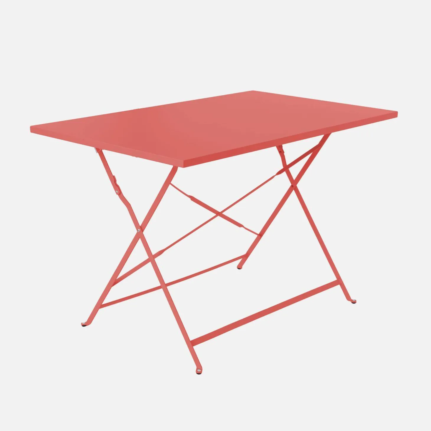 Mesa de jardim bistrô dobrável em aço, 4 lugares