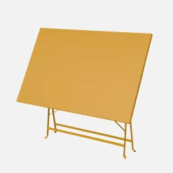 Mesa de jardim bistrô dobrável em aço, 4 lugares