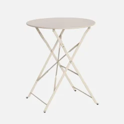 Mesa de jardim bistrô dobrável em aço, 2 lugares