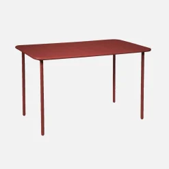 Mesa de jardim bistrô em aço, 4 lugares, 120cm