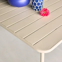 Mesa de jardim bistrô em aço, 6-8 lugares, 160cm
