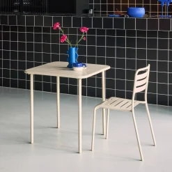 Mesa de jardim bistrô em aço, 2 lugares, 70cm