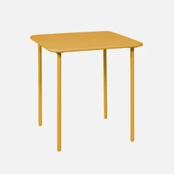 Mesa de jardim bistrô em aço, 2 lugares, 70cm