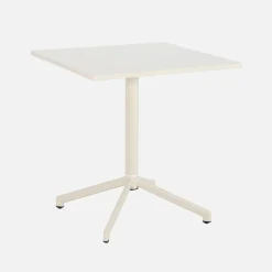 Mesa de jardim bistrô quadrada dobrável de aço, 2 lugares