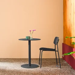 Mesa de jardim bistrô redonda de aço, 2 lugares