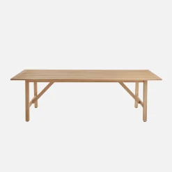 Mesa de jardim de madeira de eucalipto para 8 pessoas