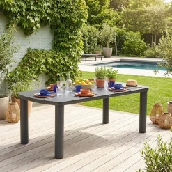 Mesa de jardim em alumínio, 10 lugares
