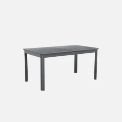 Mesa de jardim extensível em alumínio, 6 lugares