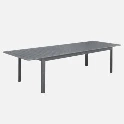 Mesa de jardim extensível em alumínio, 10 lugares
