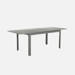 Mesa de jardim extensível em alumínio, 8 lugares